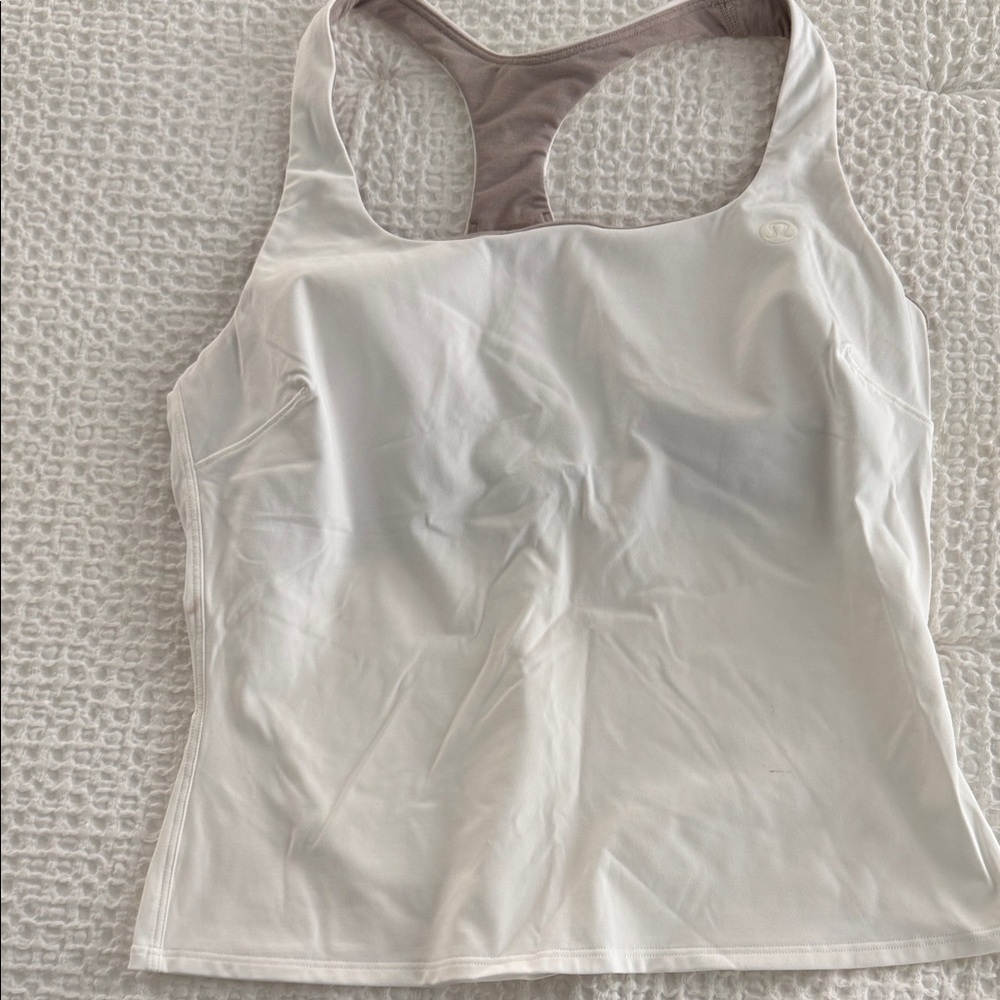 Lululemon Athletica White Tennis Tank Top 10